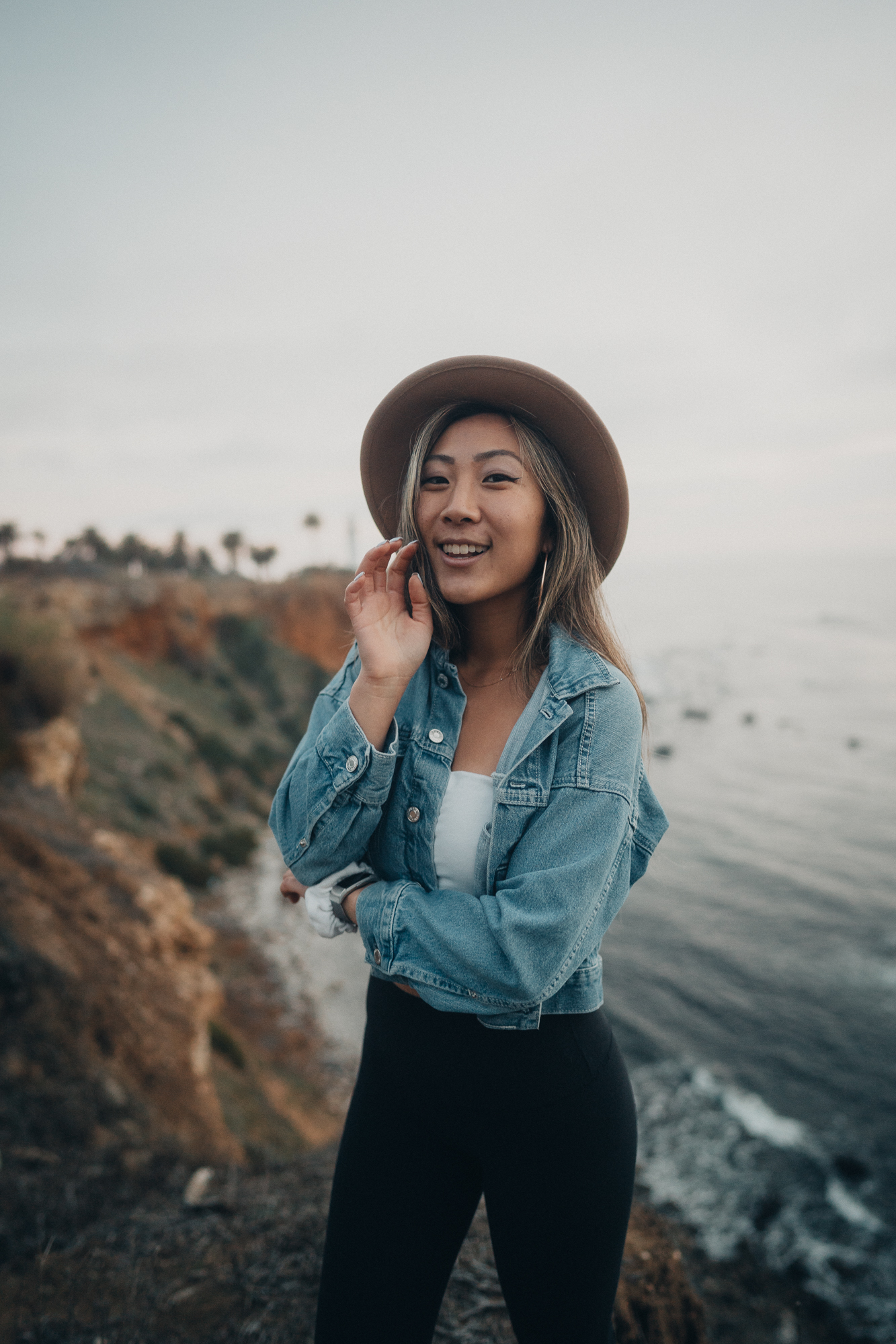 Grace Kim at Bluff Cove overlook